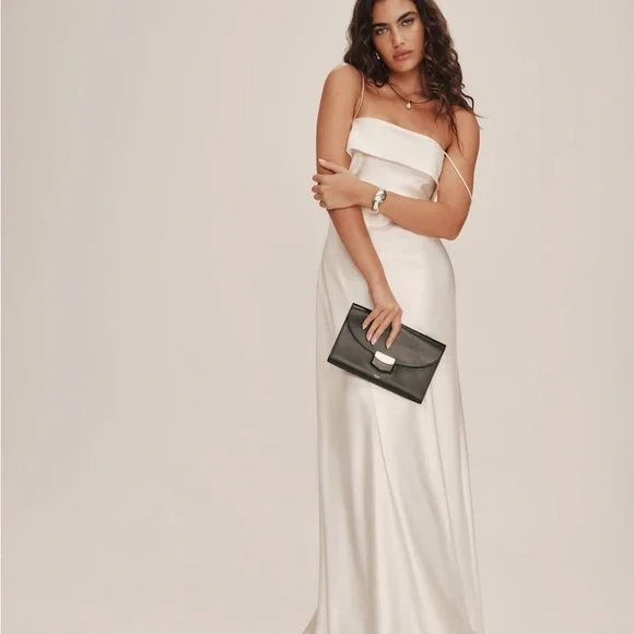 Reformation Silk Cream Dress - Picture 3 of 8